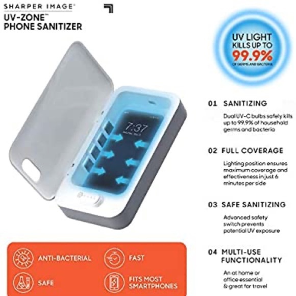 SHARPER IMAGE UV PHONE SANITIZER - Picture 2 of 7
